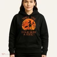 Why Yes I Drive A Stick Halloween Witch Hoodie thumb 5