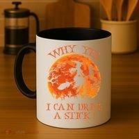 Why Yes I Drive A Stick Halloween Witch Coffee Mug thumb 4
