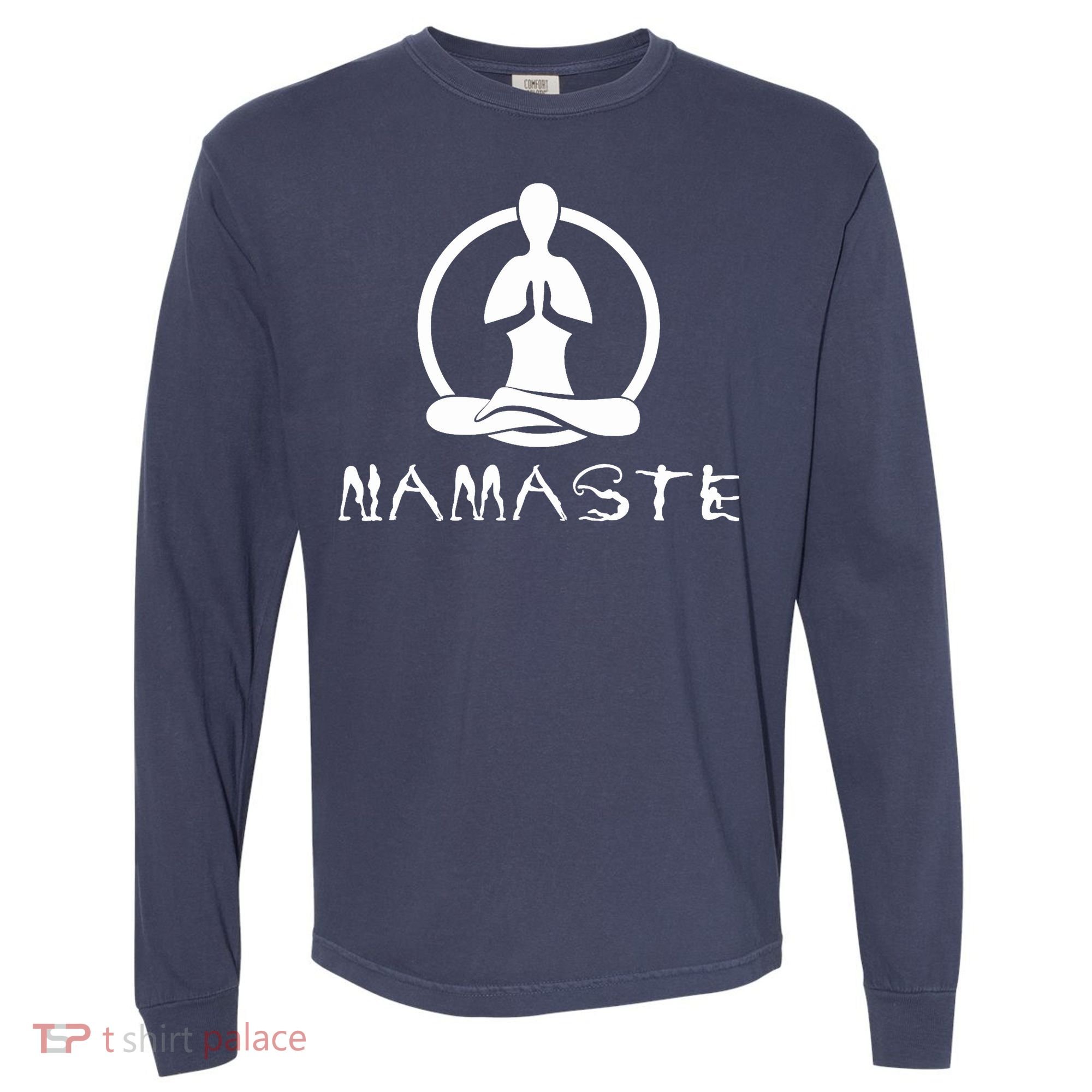 Workout Yoga Namaste Yoga Comfort Colors Heavyweight Long Sleeve T-Shirt