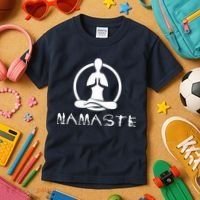 Workout Yoga Namaste Yoga Kids T-Shirt thumb 3