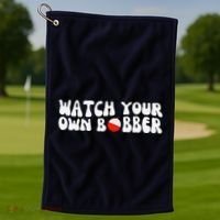 Watch Your Own Bobber Golf Towel thumb 1