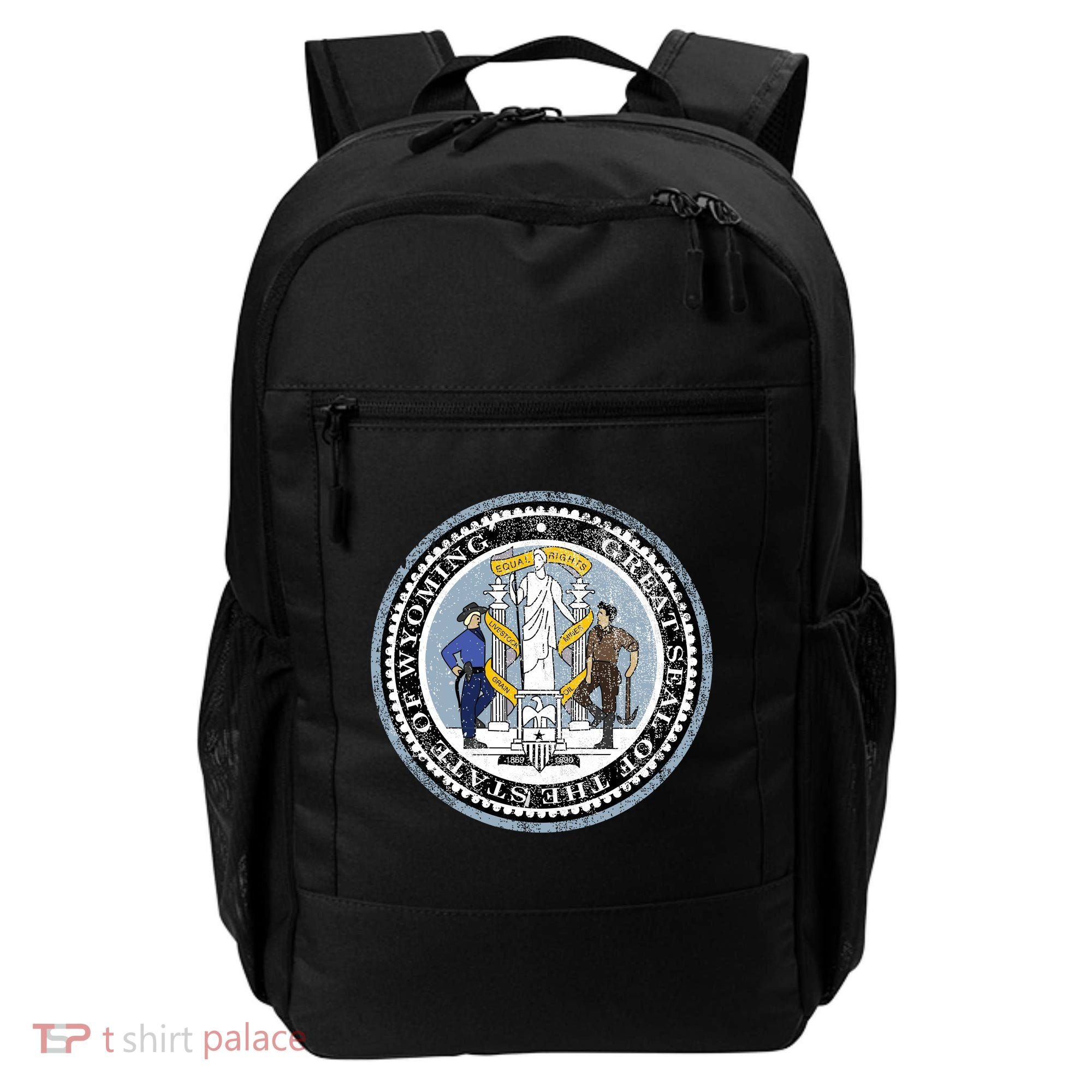 Wyoming Distressed State Seal Backpack