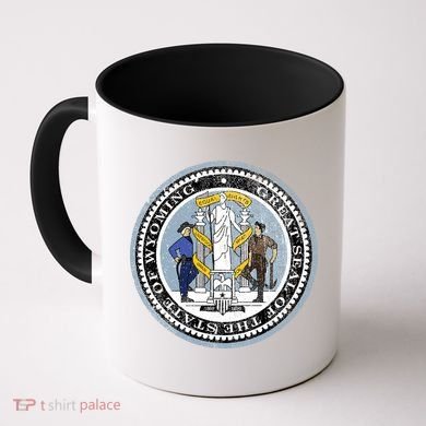 Wyoming Distressed State Seal Coffee Mug