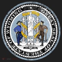 Wyoming Distressed State Seal Tumbler thumb 3