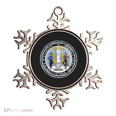 Wyoming Distressed State Seal Ornament