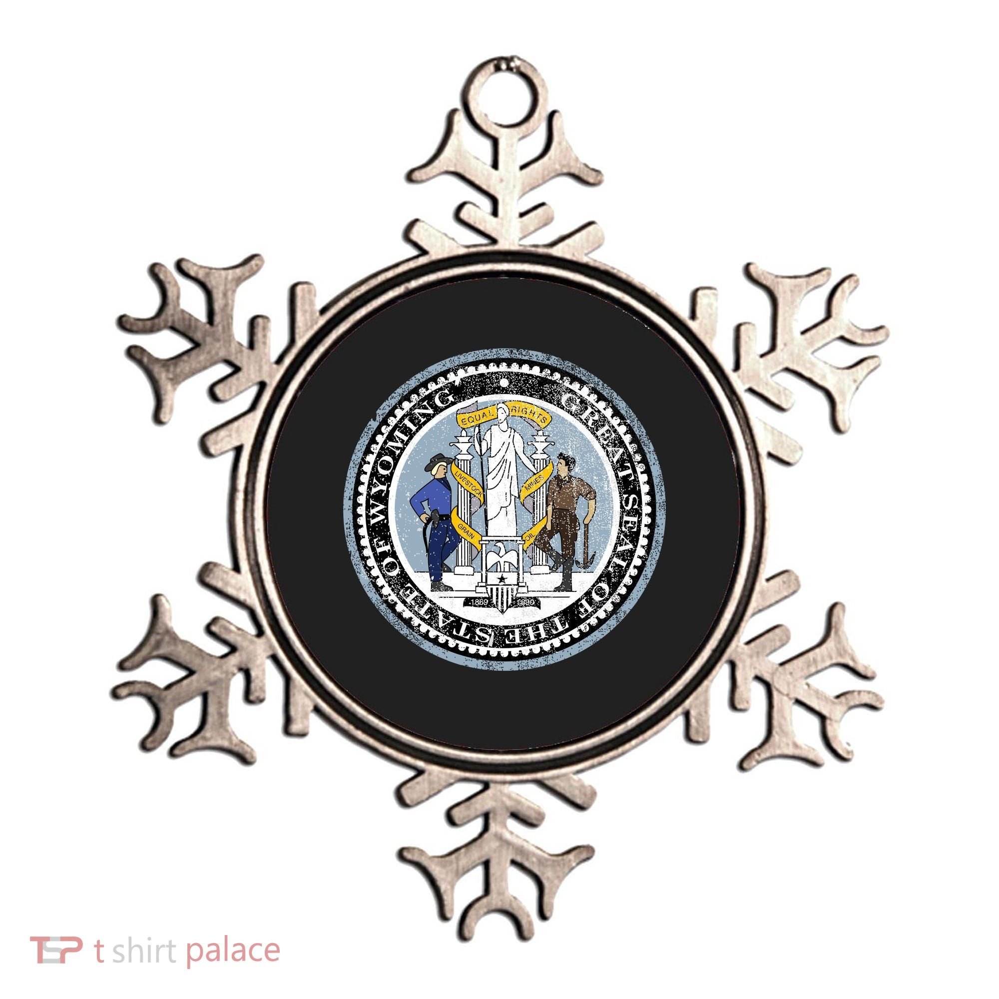 Wyoming Distressed State Seal Ornament