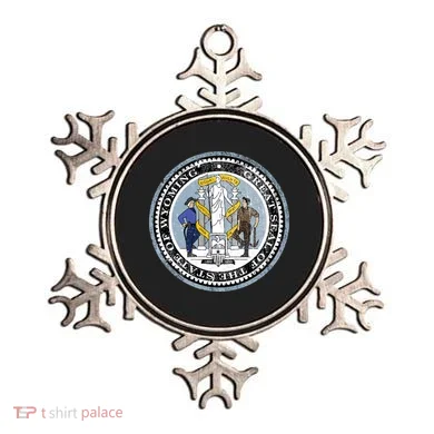 Wyoming Distressed State Seal Ornament