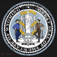 Wyoming Distressed State Seal Ornament thumb 1