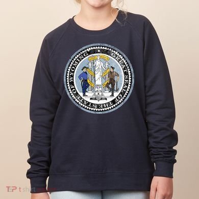 Wyoming Distressed State Seal Women's Sweatshirt