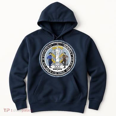 Wyoming Distressed State Seal Hoodie