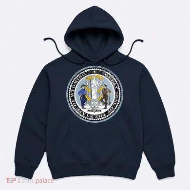 Wyoming Distressed State Seal Hoodie