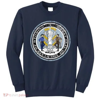 Wyoming Distressed State Seal Sweatshirt
