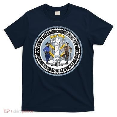 Wyoming Distressed State Seal T-Shirt