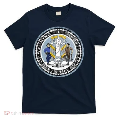 Wyoming Distressed State Seal T-Shirt