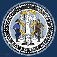Wyoming Distressed State Seal T-Shirt thumb 7