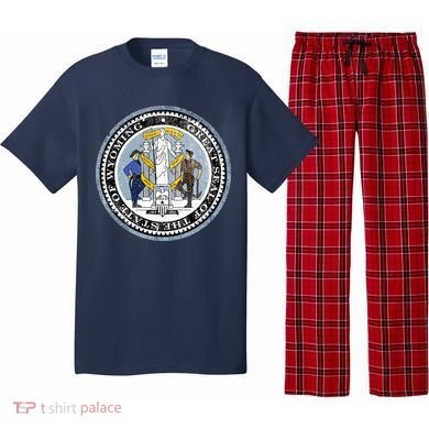 Wyoming Distressed State Seal Pajama Set