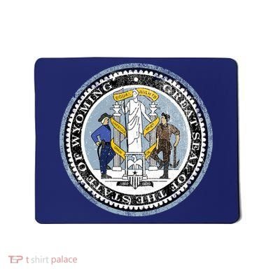 Wyoming Distressed State Seal Mousepad
