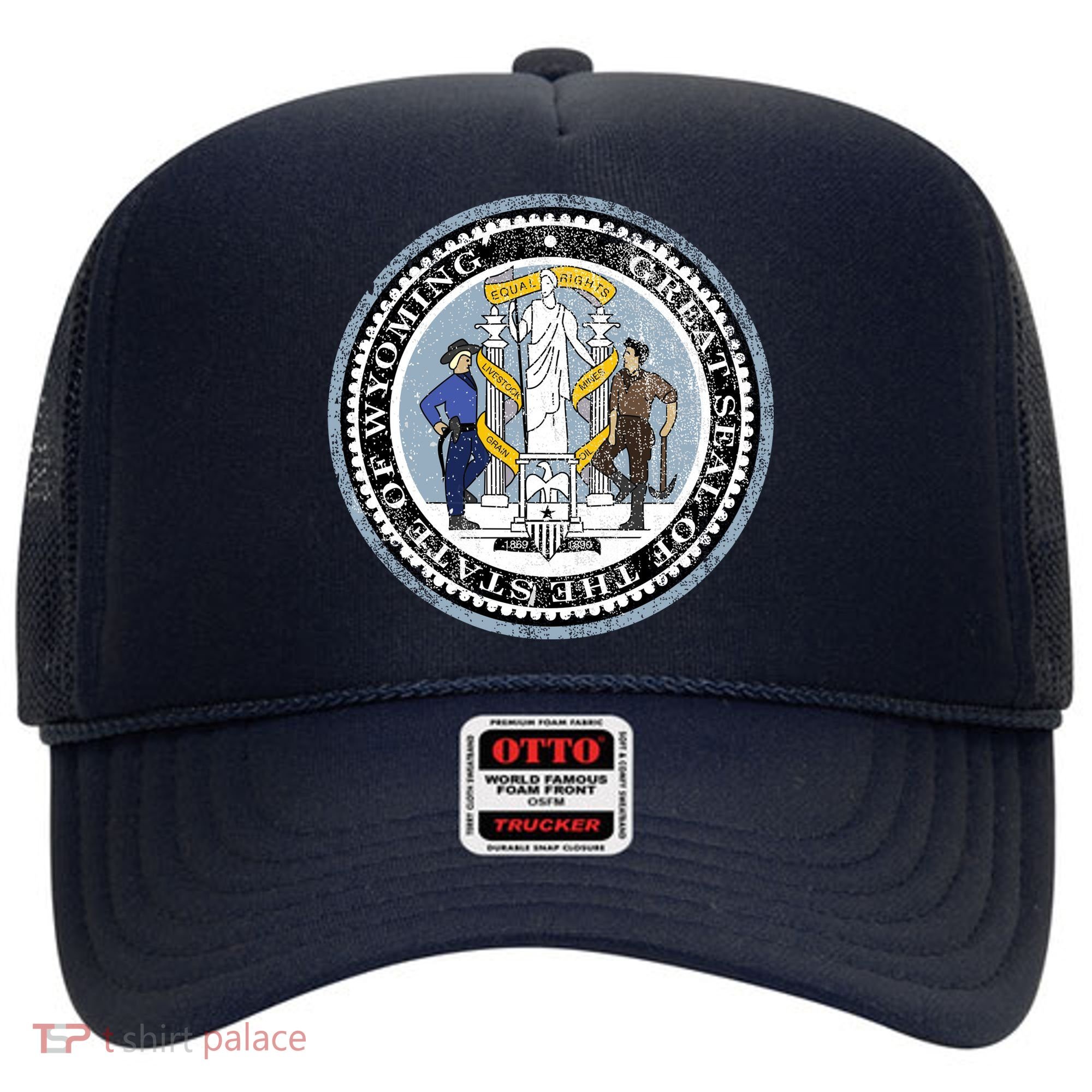 Wyoming Distressed State Seal Hat