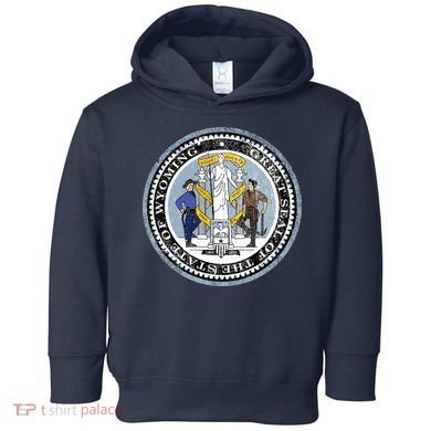 Wyoming Distressed State Seal Toddler Hoodie