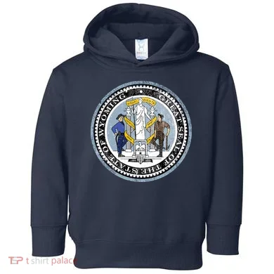 Wyoming Distressed State Seal Toddler Hoodie