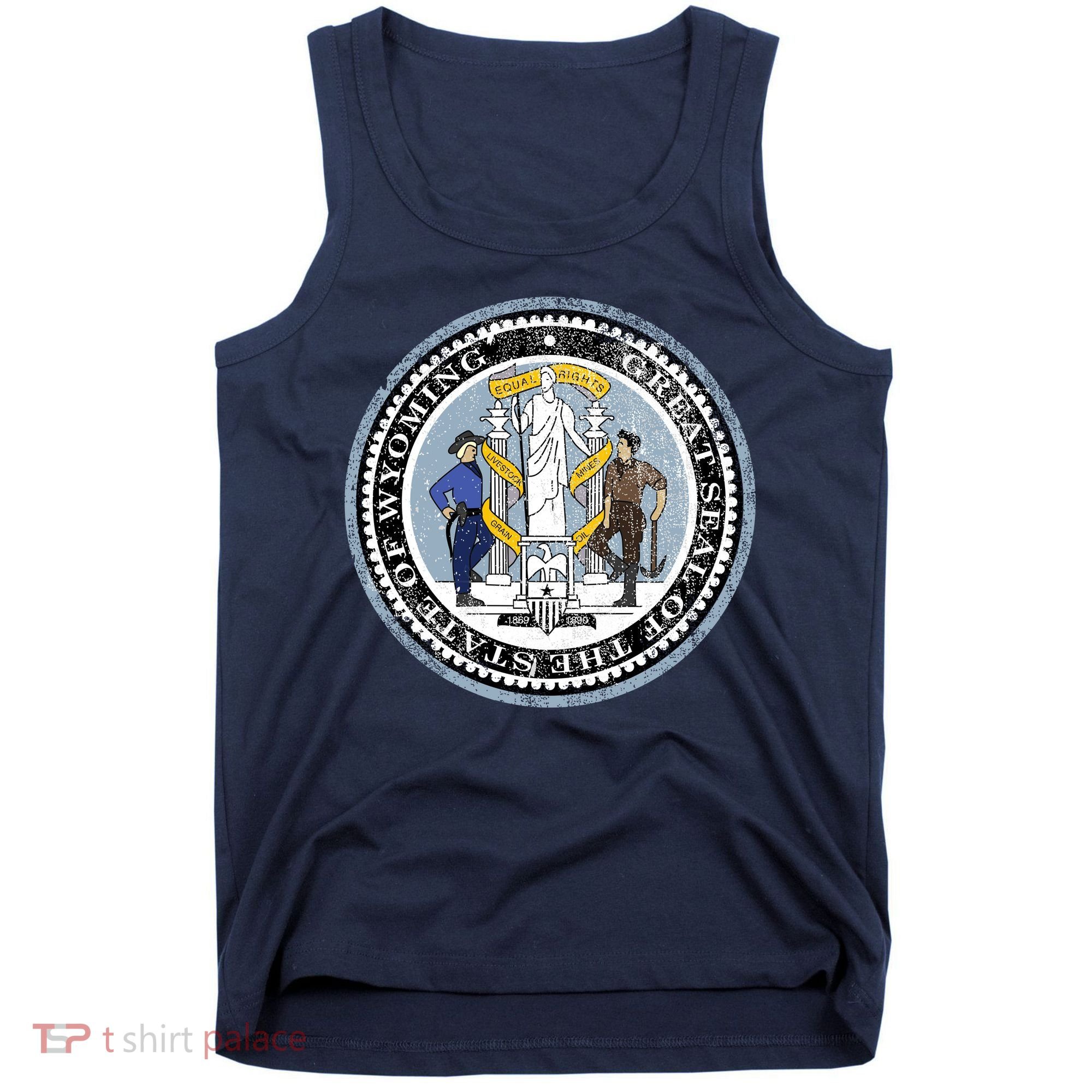 Wyoming Distressed State Seal Tank Top