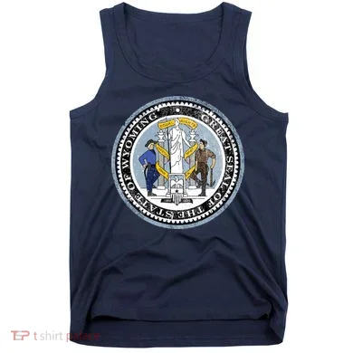 Wyoming Distressed State Seal Tank Top