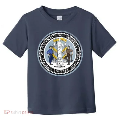 Wyoming Distressed State Seal Toddler T-Shirt