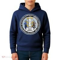 Wyoming Distressed State Seal Kids Hoodie thumb 4