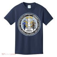 Wyoming Distressed State Seal Kids T-Shirt thumb 0