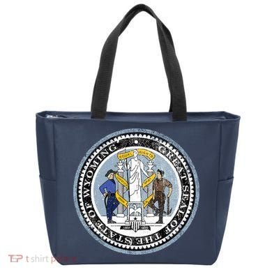Wyoming Distressed State Seal Tote Bag