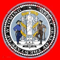 Wyoming Distressed State Seal Santa Hat thumb 1
