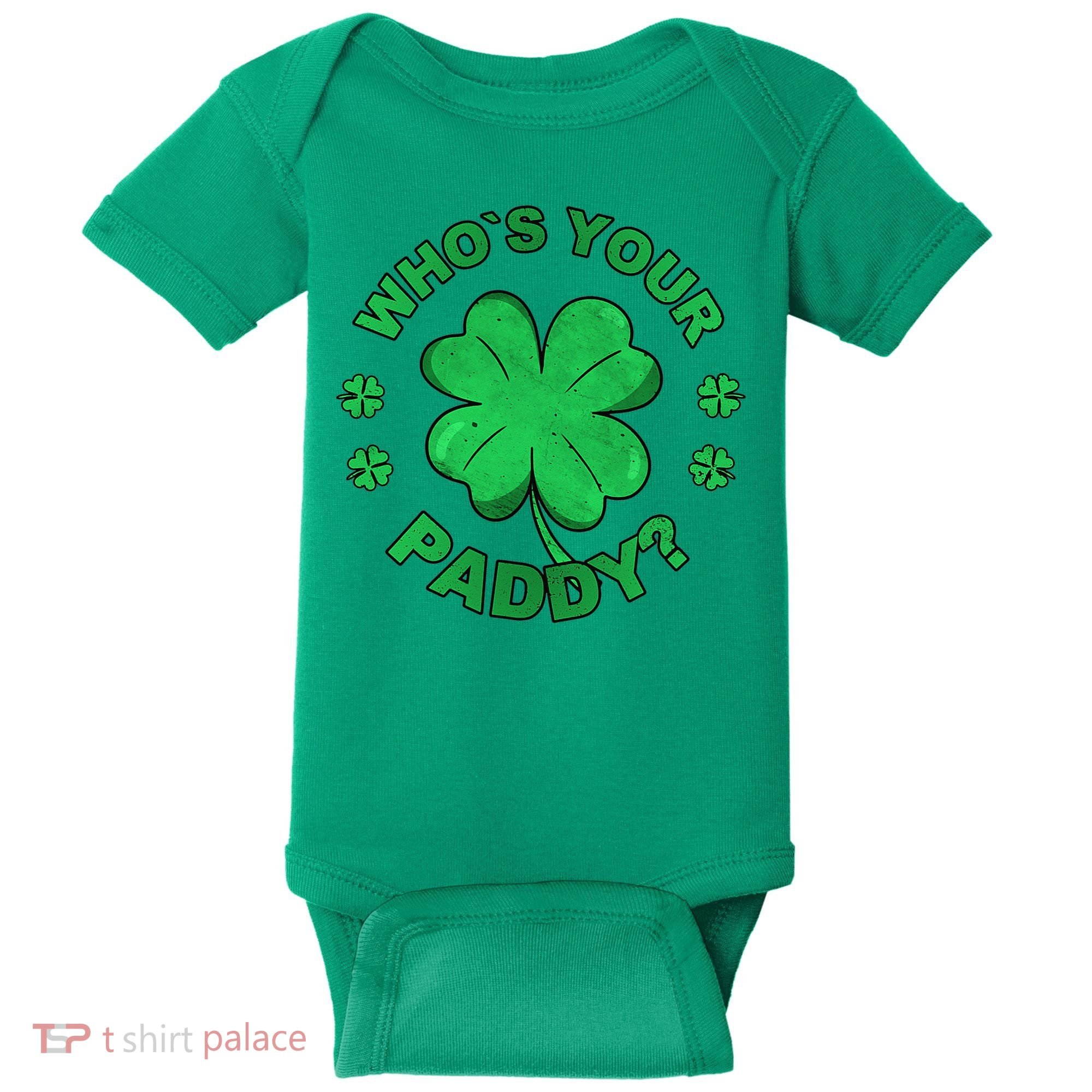Who´s Your Paddy I Shamrock St Patrick's Day Baby Bodysuit