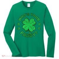 Who´s Your Paddy I Shamrock St Patrick's Day Women's Long Sleeve Shirt thumb 0