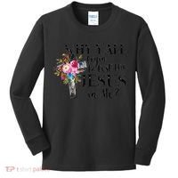 Why YAll Trying To Test The Jesus In Me Kids Long Sleeve Shirt thumb 0