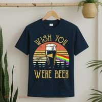Wish You Were Beer Funny Beer Quote Beer Meme Sunset T-Shirt thumb 2