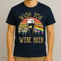 Wish You Were Beer Funny Beer Quote Beer Meme Sunset T-Shirt thumb 3