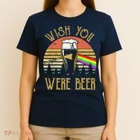 Wish You Were Beer Funny Beer Quote Beer Meme Sunset T-Shirt thumb 4
