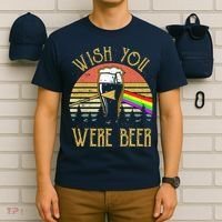 Wish You Were Beer Funny Beer Quote Beer Meme Sunset T-Shirt thumb 6
