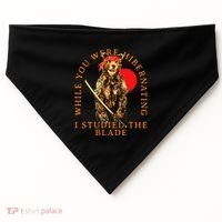 While You Were Hibernating I Studied The Blade Bear Samurai USA-Made Doggie Bandana thumb 0