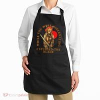 While You Were Hibernating I Studied The Blade Bear Samurai Apron thumb 2