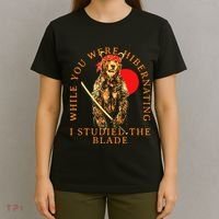 While You Were Hibernating I Studied The Blade Bear Samurai T-Shirt thumb 4