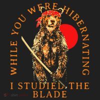 While You Were Hibernating I Studied The Blade Bear Samurai Beanie thumb 2