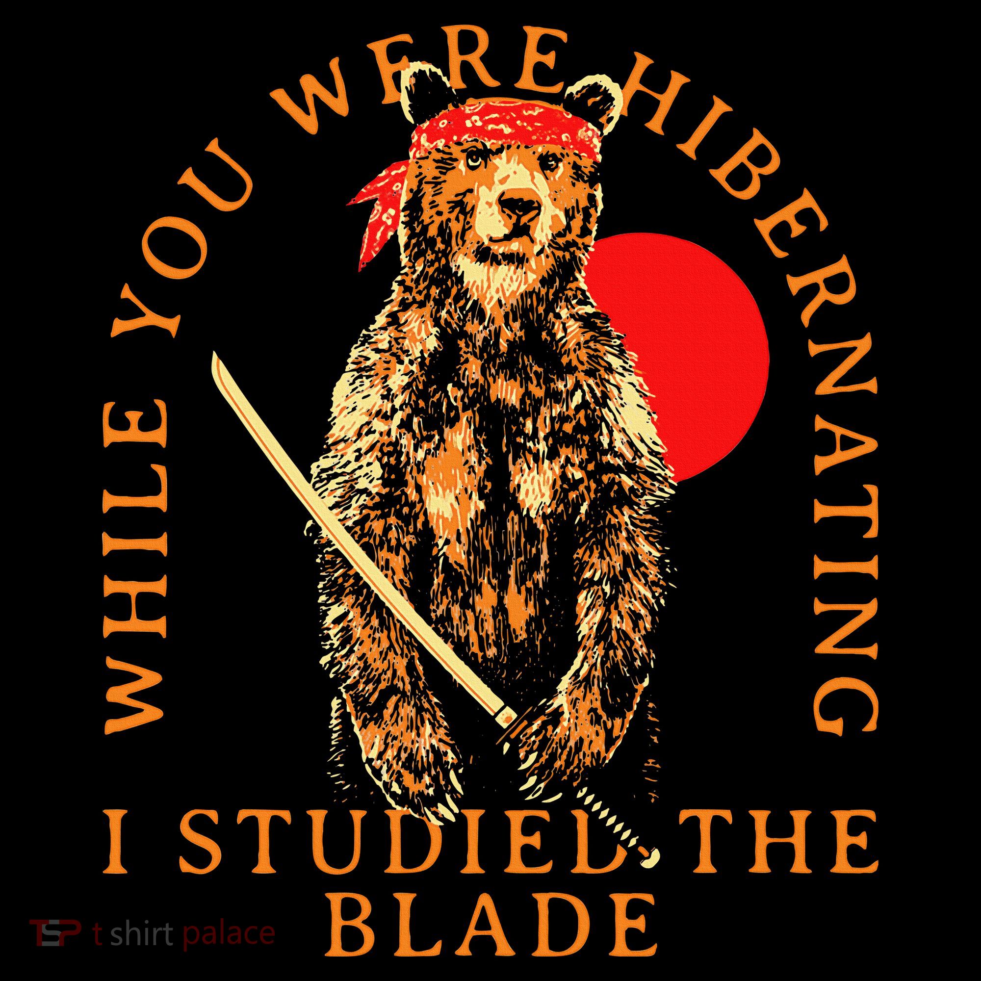 While You Were Hibernating I Studied The Blade Bear Samurai Women's Hoodie
