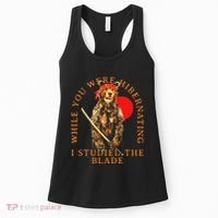 While You Were Hibernating I Studied The Blade Bear Samurai Women's Tank Top thumb 0