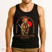 While You Were Hibernating I Studied The Blade Bear Samurai Tank Top thumb 3