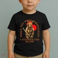 While You Were Hibernating I Studied The Blade Bear Samurai Toddler T-Shirt thumb 2