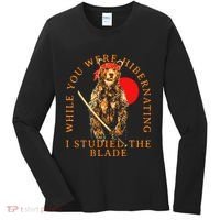 While You Were Hibernating I Studied The Blade Bear Samurai Women's Long Sleeve Shirt thumb 0