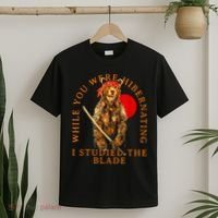 While You Were Hibernating I Studied The Blade Bear Samurai T-Shirt thumb 2
