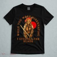 While You Were Hibernating I Studied The Blade Bear Samurai T-Shirt thumb 5