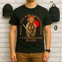 While You Were Hibernating I Studied The Blade Bear Samurai T-Shirt thumb 6